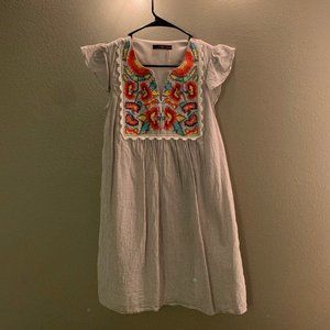 Embroidered Mini Dress